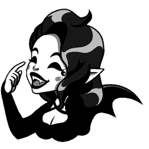 🖤 Стикер «lady vampire» для Telegram