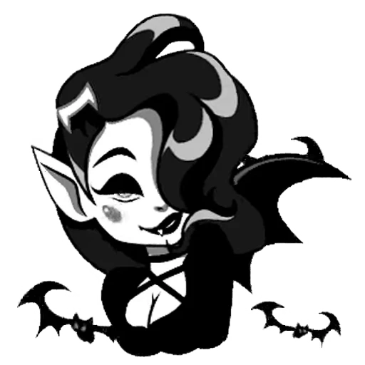 🖤 Стикер «lady vampire» для Telegram