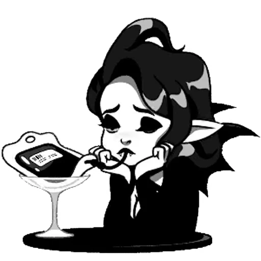 🖤 Стикер «lady vampire» для Telegram