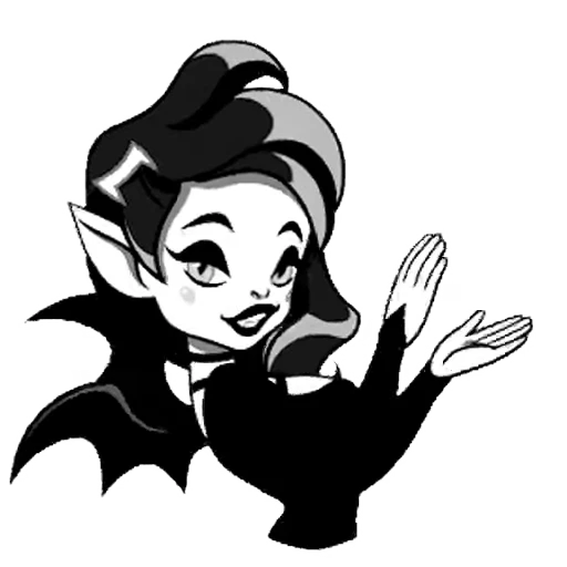 🖤 Стикер «lady vampire» для Telegram