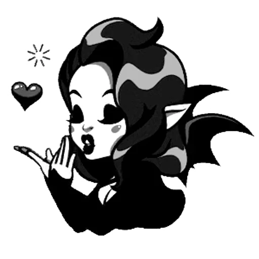 🖤 Стикер «lady vampire» для Telegram
