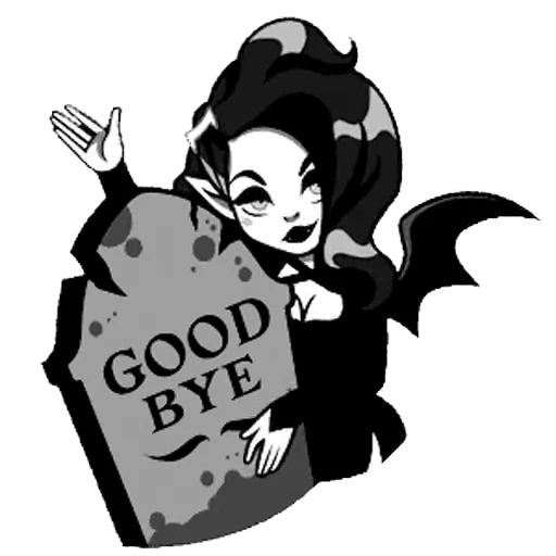 🖤 Стикер «lady vampire» для Telegram
