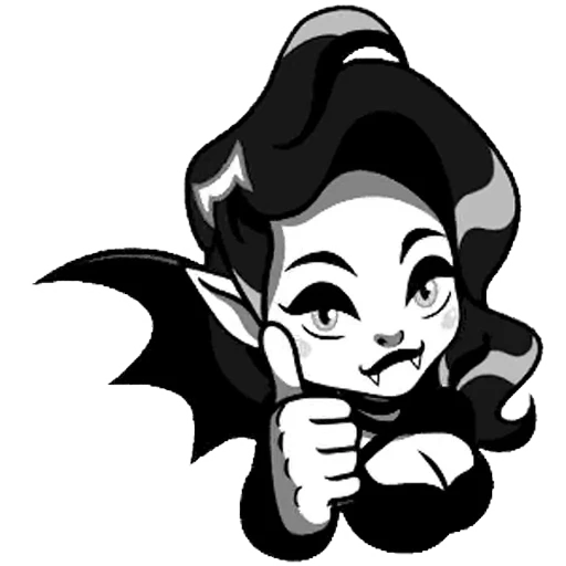 🖤 Стикер «lady vampire» для Telegram