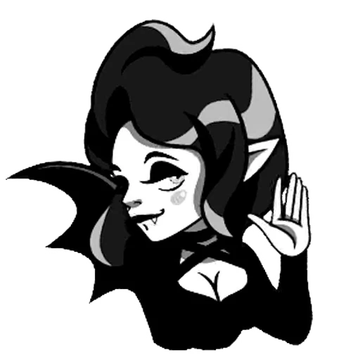 🖤 Стикер «lady vampire» для Telegram