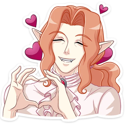 ❤ Стикер «Вампир Ян» для Telegram