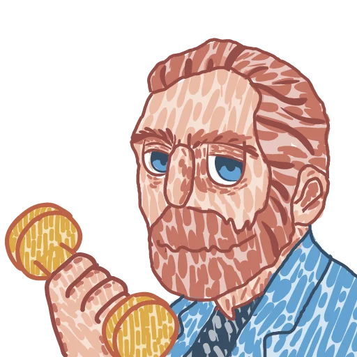 💪 Стикер «Van Gogh pack [ANKA Design store]» для Telegram