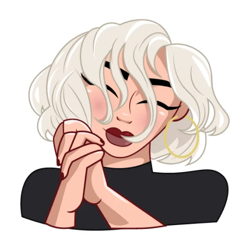 🤗 Стикер «Vanessa GoldenEye» для Telegram