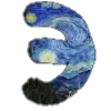 🔤 Эмодзи «Шрифт Ван Гог Font Van Gogh» для Telegram
