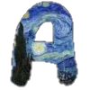 Стикерпак Шрифт Ван Гог Font Van Gogh для Telegram