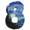 8⃣ Эмодзи «Шрифт Ван Гог Font Van Gogh» для Telegram