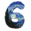 6⃣ Эмодзи «Шрифт Ван Гог Font Van Gogh» для Telegram
