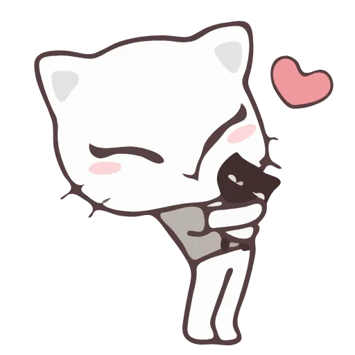 ❤️ Стикер «Vanilla and Pepper Cat» для Telegram