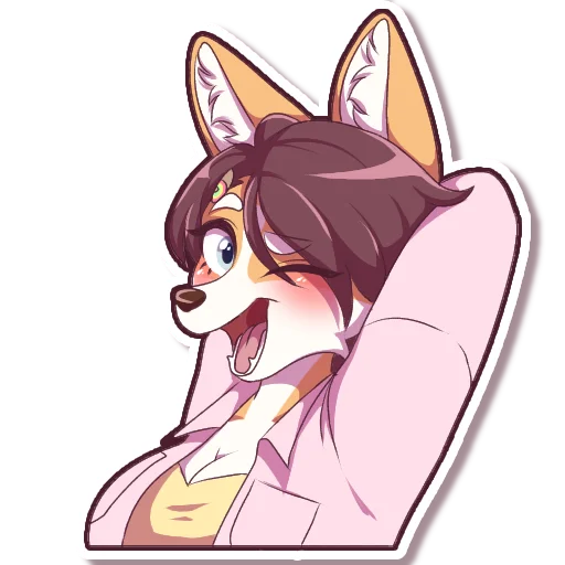 😉 Стикер «Vanilla Corgi» для Telegram