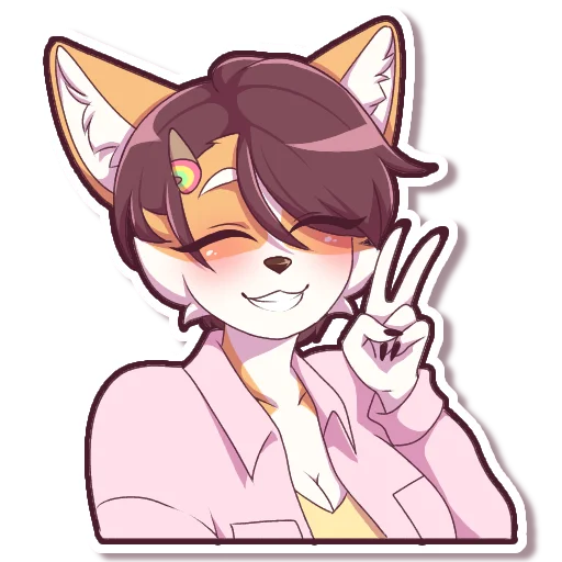 ✌️ Стикер «Vanilla Corgi» для Telegram