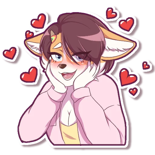 🥰 Стикер «Vanilla Corgi» для Telegram
