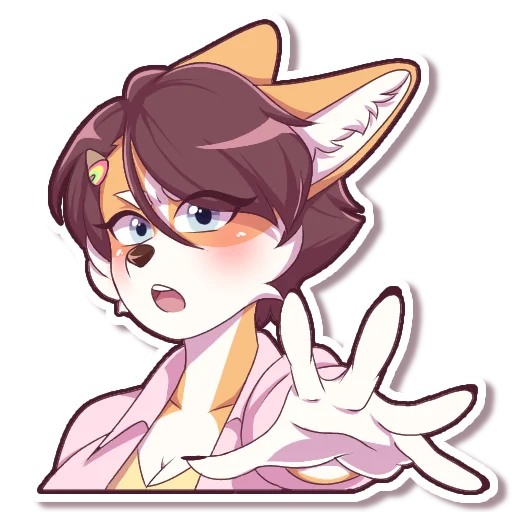 😕 Стикер «Vanilla Corgi» для Telegram