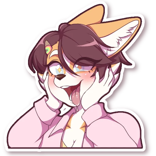 🤤 Стикер «Vanilla Corgi» для Telegram