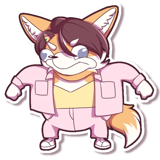 🤪 Стикер «Vanilla Corgi» для Telegram