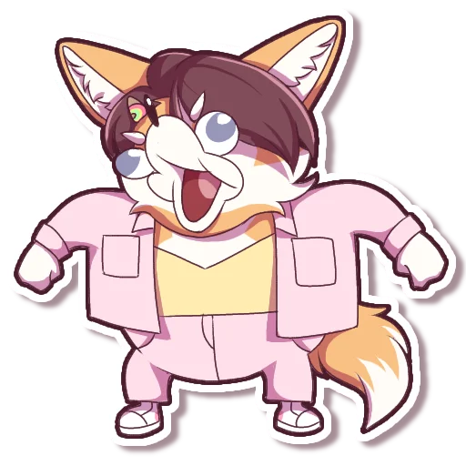 🤪 Стикер «Vanilla Corgi» для Telegram