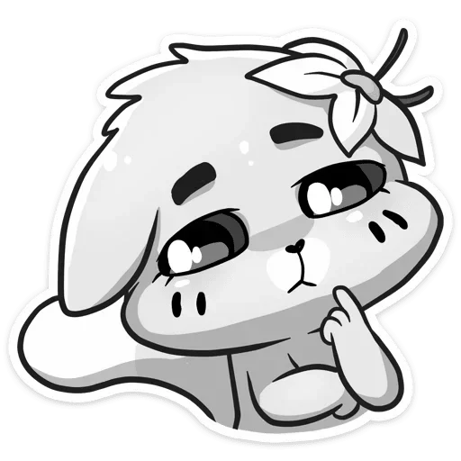 🧣 Стикер «Ванилька серая» для Telegram