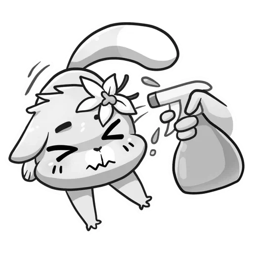 🧣 Стикер «Ванилька серая» для Telegram