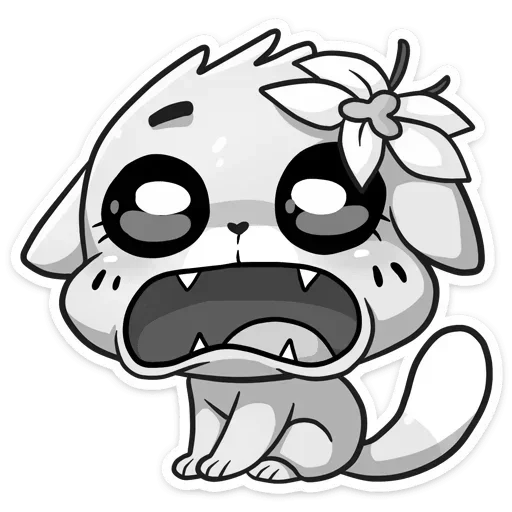 🧣 Стикер «Ванилька серая» для Telegram