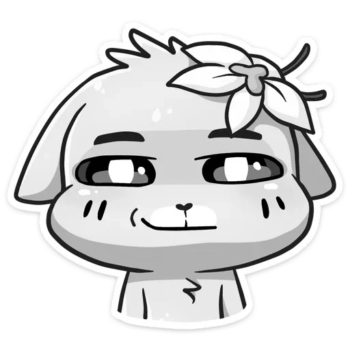 🧣 Стикер «Ванилька серая» для Telegram