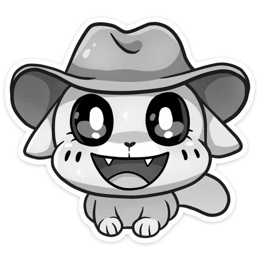 🧣 Стикер «Ванилька серая» для Telegram