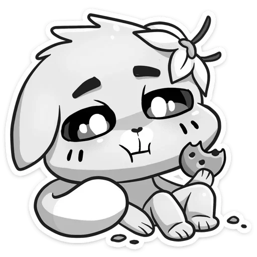 🧣 Стикер «Ванилька серая» для Telegram