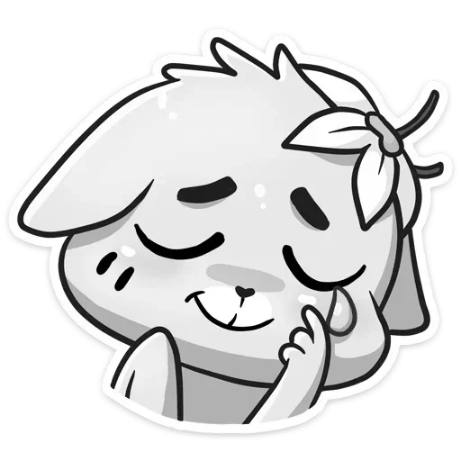 🧣 Стикер «Ванилька серая» для Telegram