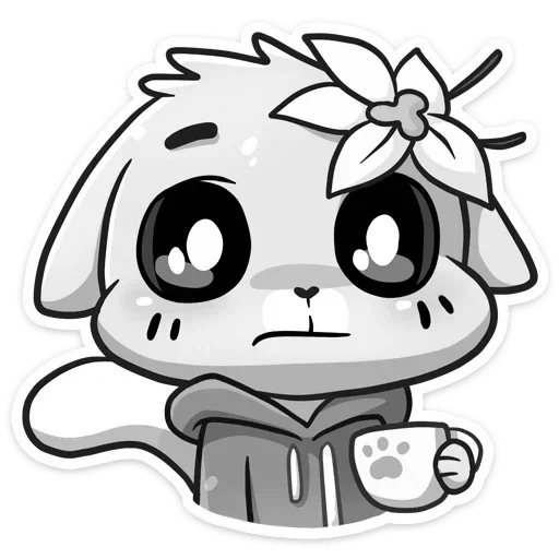 🧣 Стикер «Ванилька серая» для Telegram