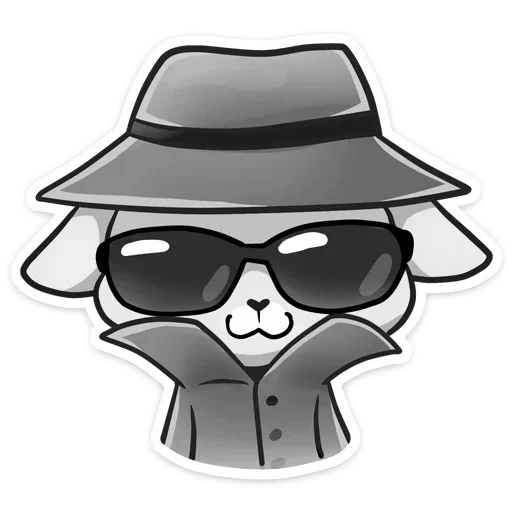 🧣 Стикер «Ванилька серая» для Telegram