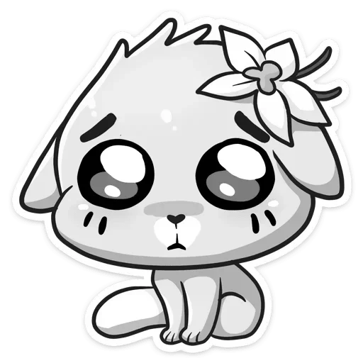 🧣 Стикер «Ванилька серая» для Telegram