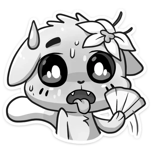 🧣 Стикер «Ванилька серая» для Telegram