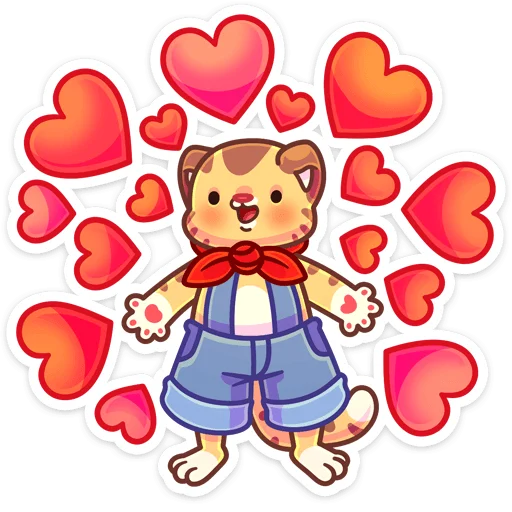 ❤️ Стикер «Тигруша Ванюша» для Telegram
