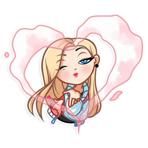 😘 Стикер «Vaper Girl» для Telegram