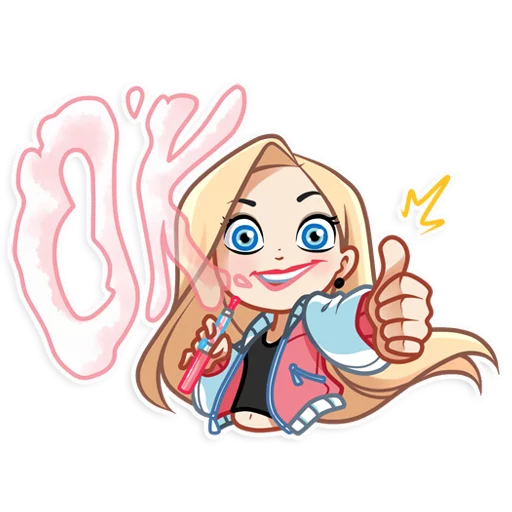 👍 Стикер «Vaper Girl» для Telegram