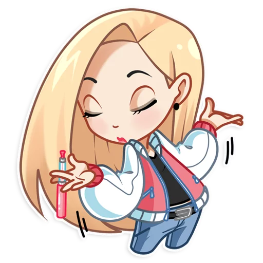 🙄 Стикер «Vaper Girl» для Telegram