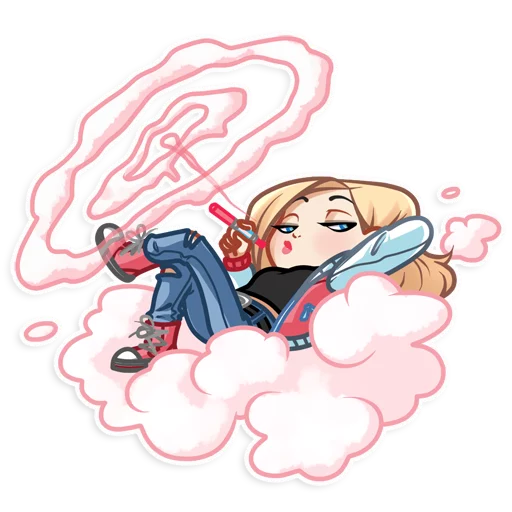 😏 Стикер «Vaper Girl» для Telegram