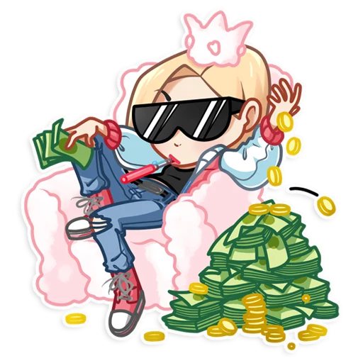 😎 Стикер «Vaper Girl» для Telegram