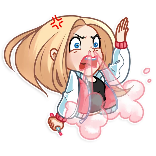 😤 Стикер «Vaper Girl» для Telegram