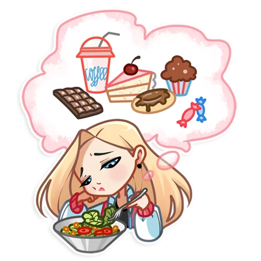 🍰 Стикер «Vaper Girl» для Telegram