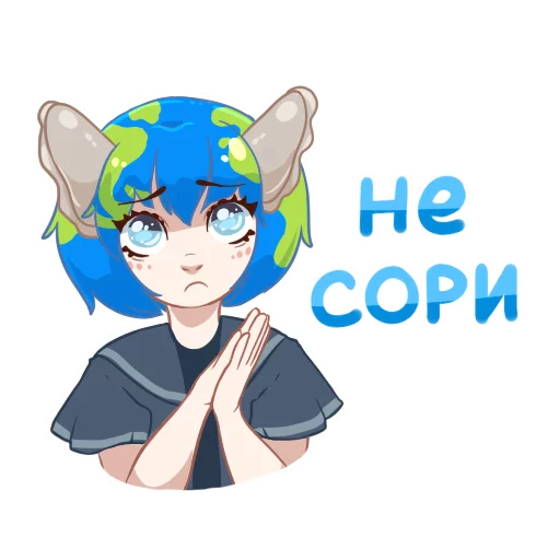 🌎 Стикер «Вареник-тян» для Telegram