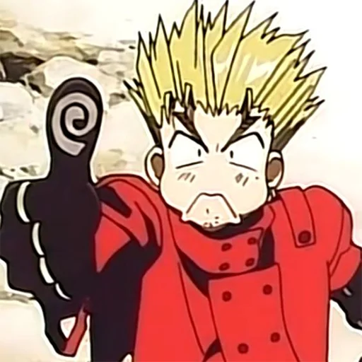 👍 Стикер «The Human Tragedy of Vash The Stampede Trigun» для Telegram
