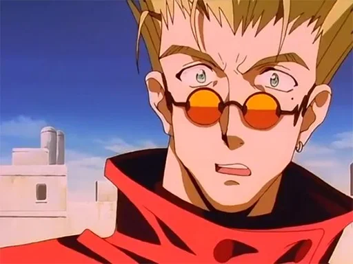 🤨 Стикер «The Human Tragedy of Vash The Stampede Trigun» для Telegram