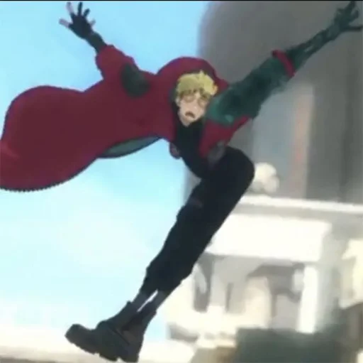 😵‍💫 Стикер «The Human Tragedy of Vash The Stampede Trigun» для Telegram