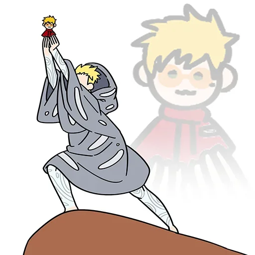 👨‍🍼 Стикер «The Human Tragedy of Vash The Stampede Trigun» для Telegram