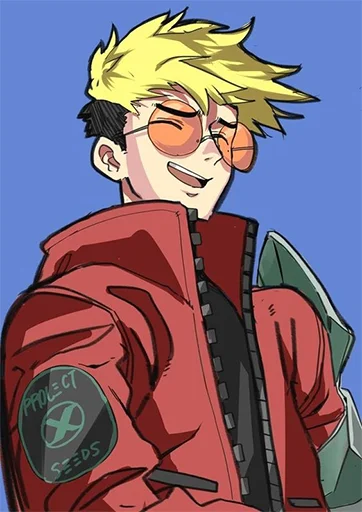 😄 Стикер «The Human Tragedy of Vash The Stampede Trigun» для Telegram