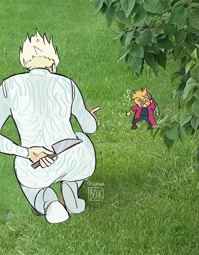 😈 Стикер «The Human Tragedy of Vash The Stampede Trigun» для Telegram