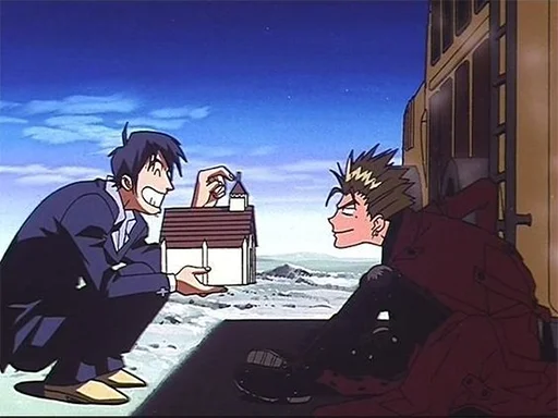 😁 Стикер «The Human Tragedy of Vash The Stampede Trigun» для Telegram